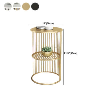 Wood metal fabric marble round 2-tier display cabinets - mid-century