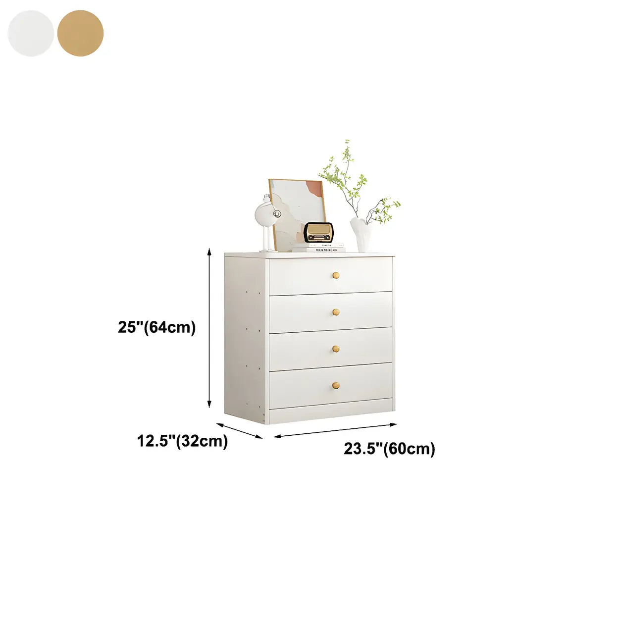 Vertical Wood Dresser with Multiple Drawers