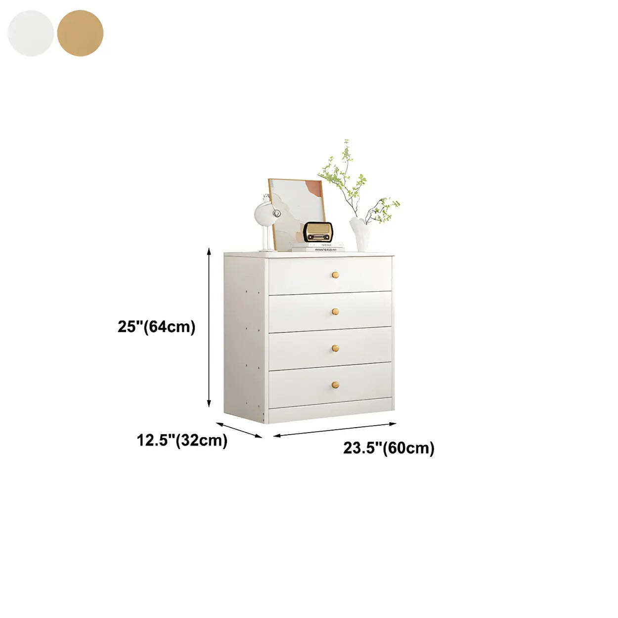 Vertical Wood Dresser with Multiple Drawers