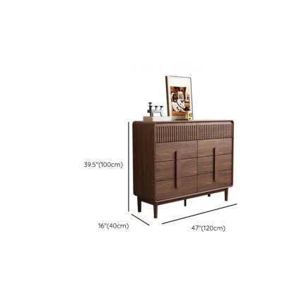 Brown Wood Rectangular Dresser