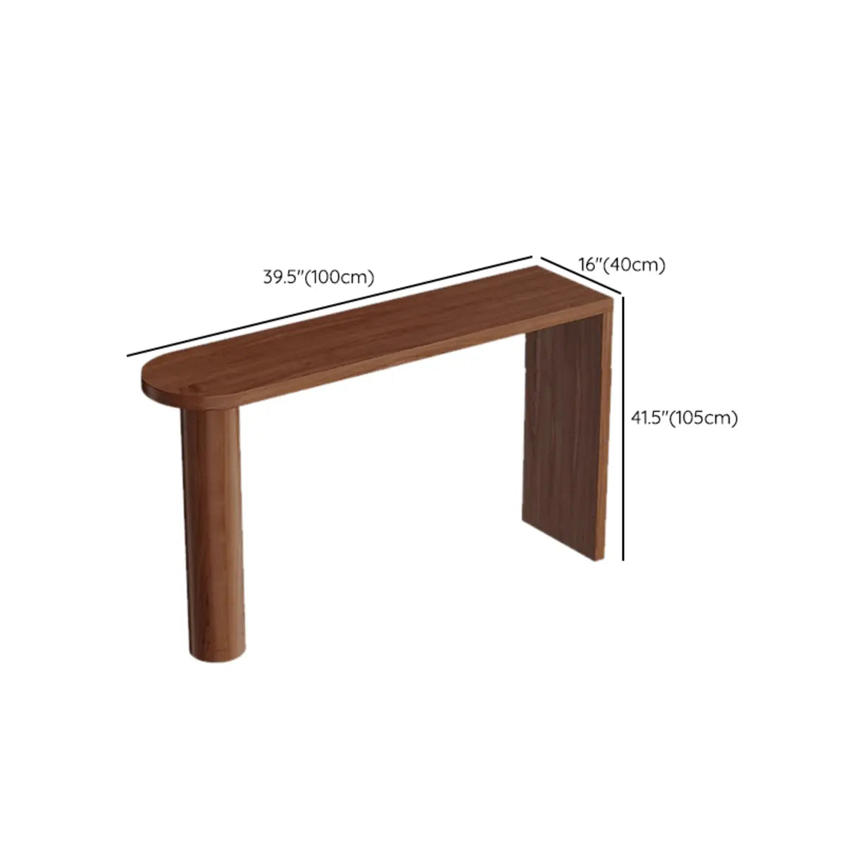 Brown Oval Wood Double Pedestal Bistro Bar Table