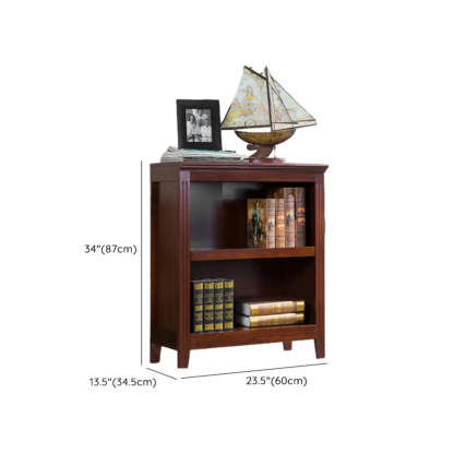 Lighom traditional barrister vertical fabric bookcases — 28.3"L x 13.6"W x 48"H / Nut & Brown