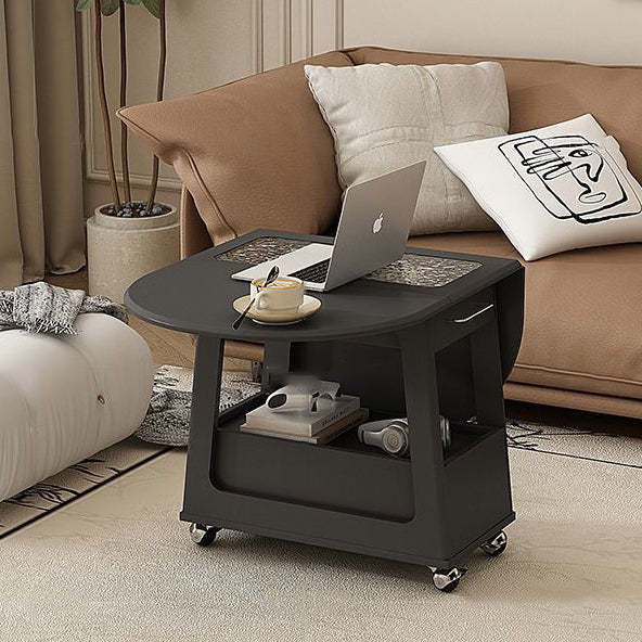 Wood glass wood solid foldable coffee tables - minimalist