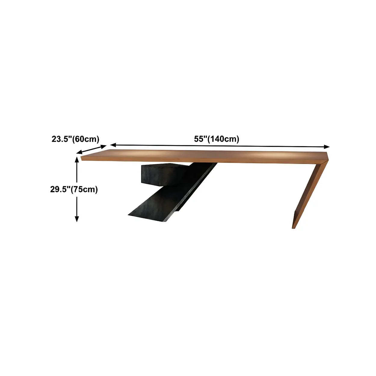 Natural Pine Pedestal Reception Desk