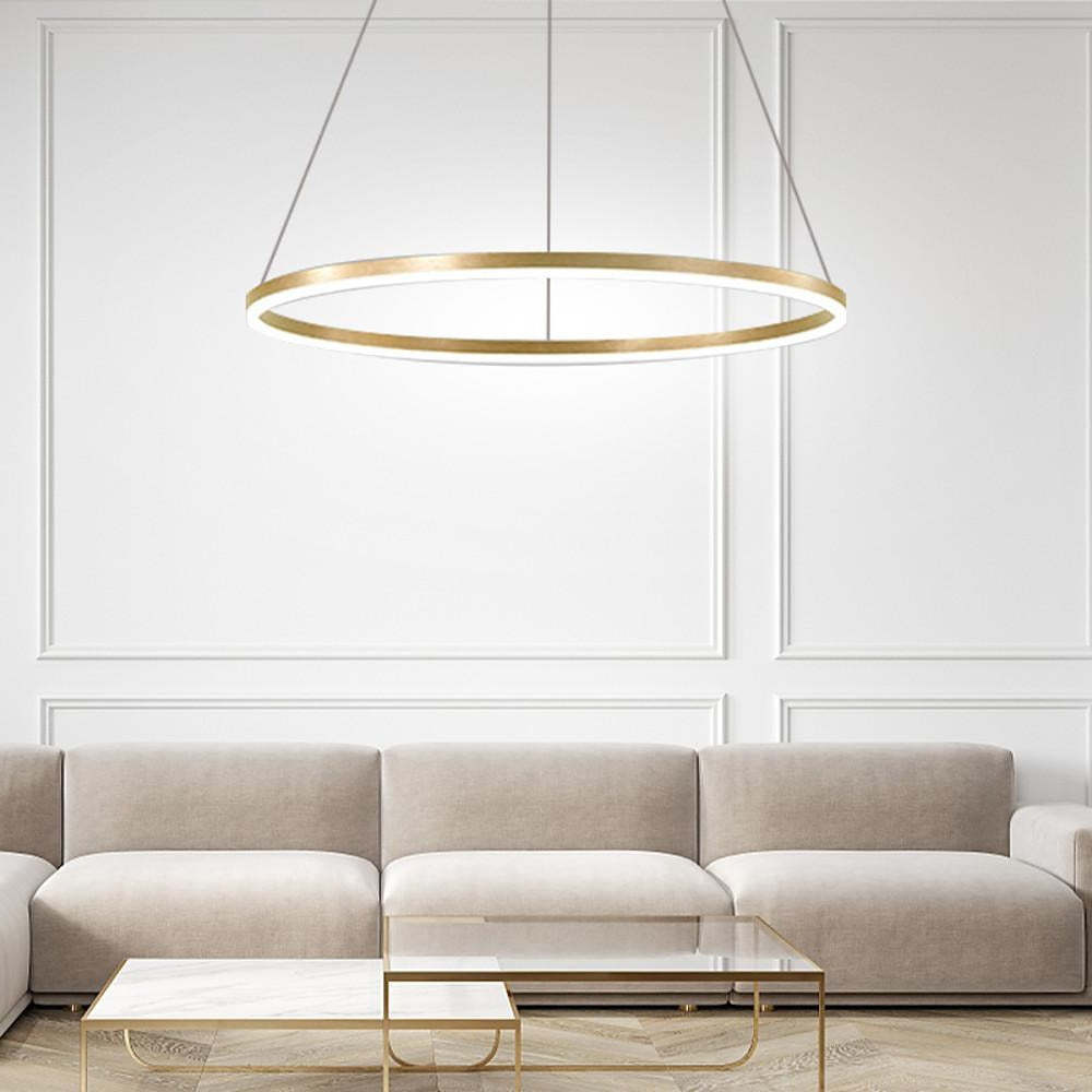 Circle LED Modern Chandelier Pendant Light Hanging Lamp Island Lights-Lighom
