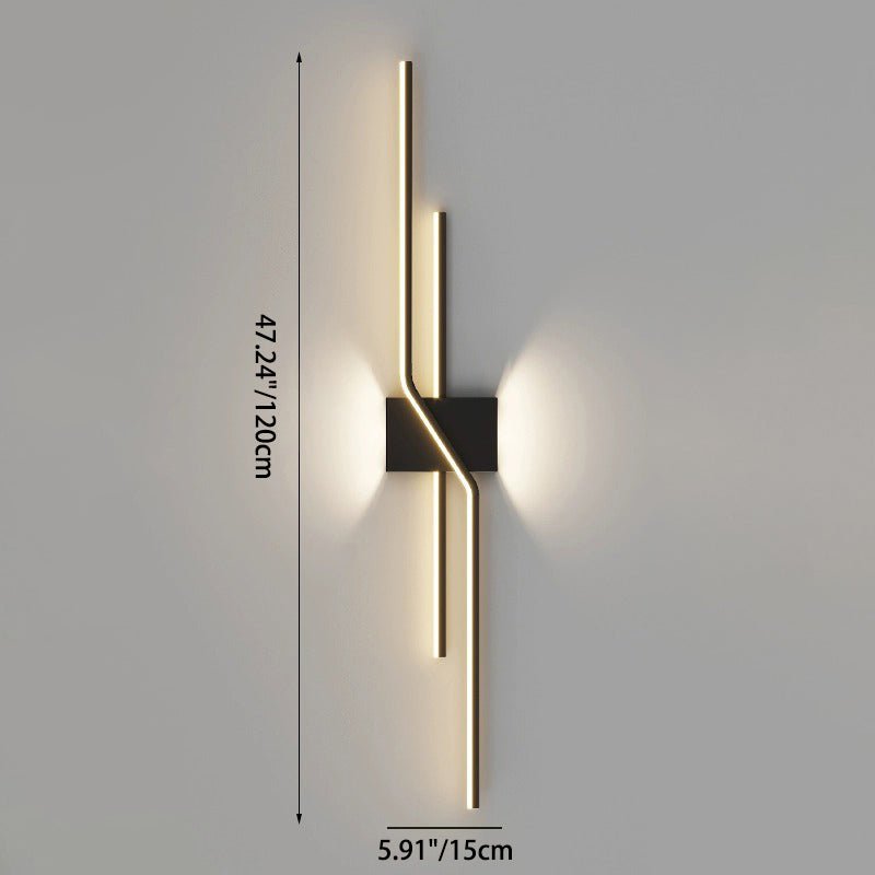 Minimalist Aluminum Geometric Straight Line LED Sconce