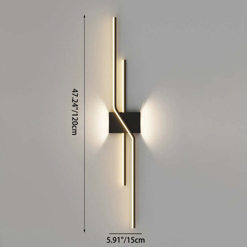 Minimalist Aluminum Geometric Straight Line LED Sconce