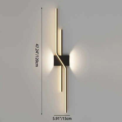 Minimalist Aluminum Geometric Straight Line LED Sconce