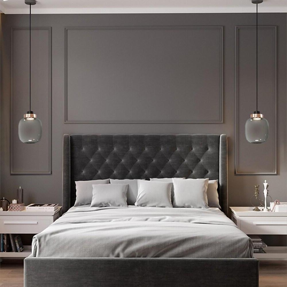 Nordic island globe white pendant lighting in glass — 11" H x 7" Dia