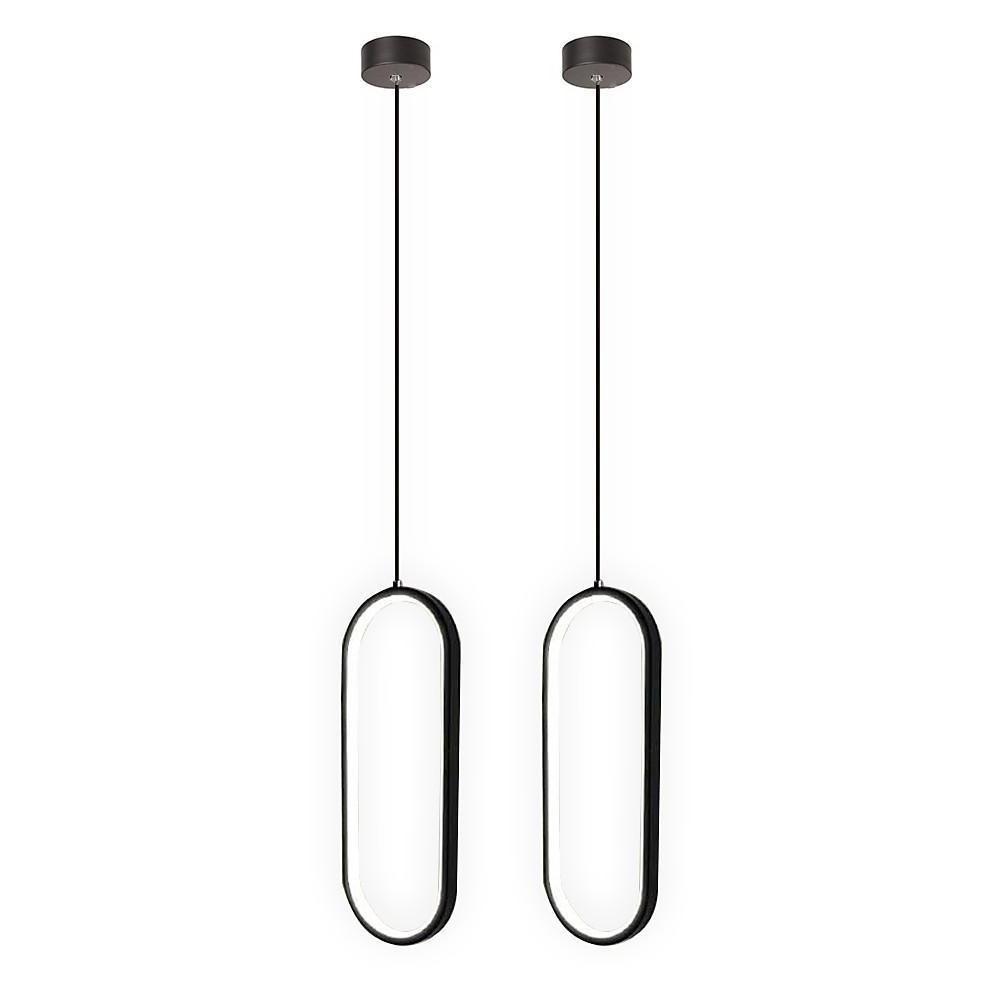 Rounded Rectangle LED Modern Pendant