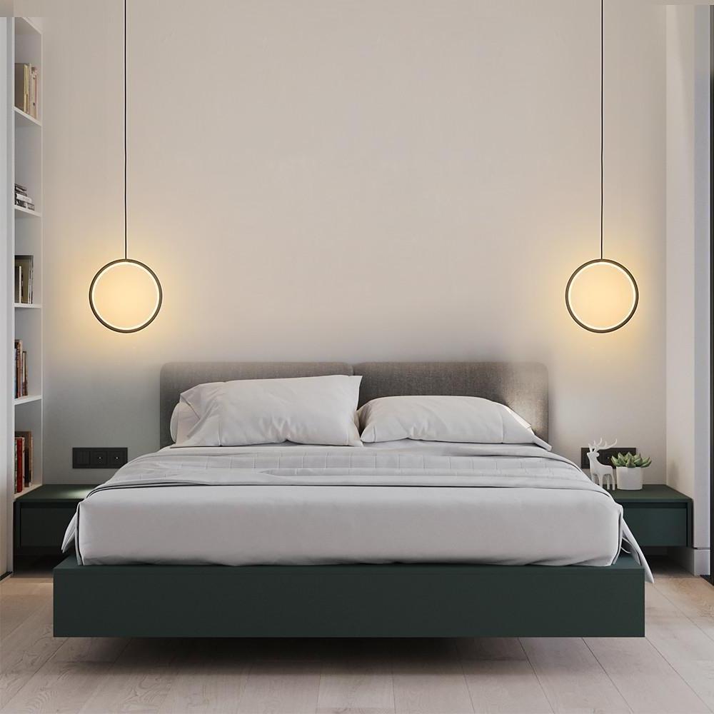 2 Light Round Modern Pendant Lighting Vintage Metal LED Ceiling Light-Lighom