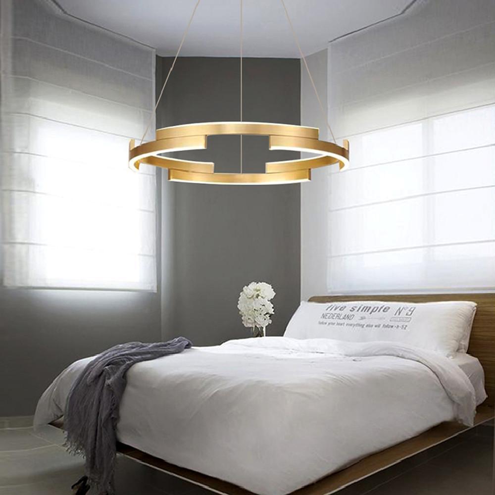 Modern Geometrical Circle Chandelier Pendant Light for Bedroom-Lighom