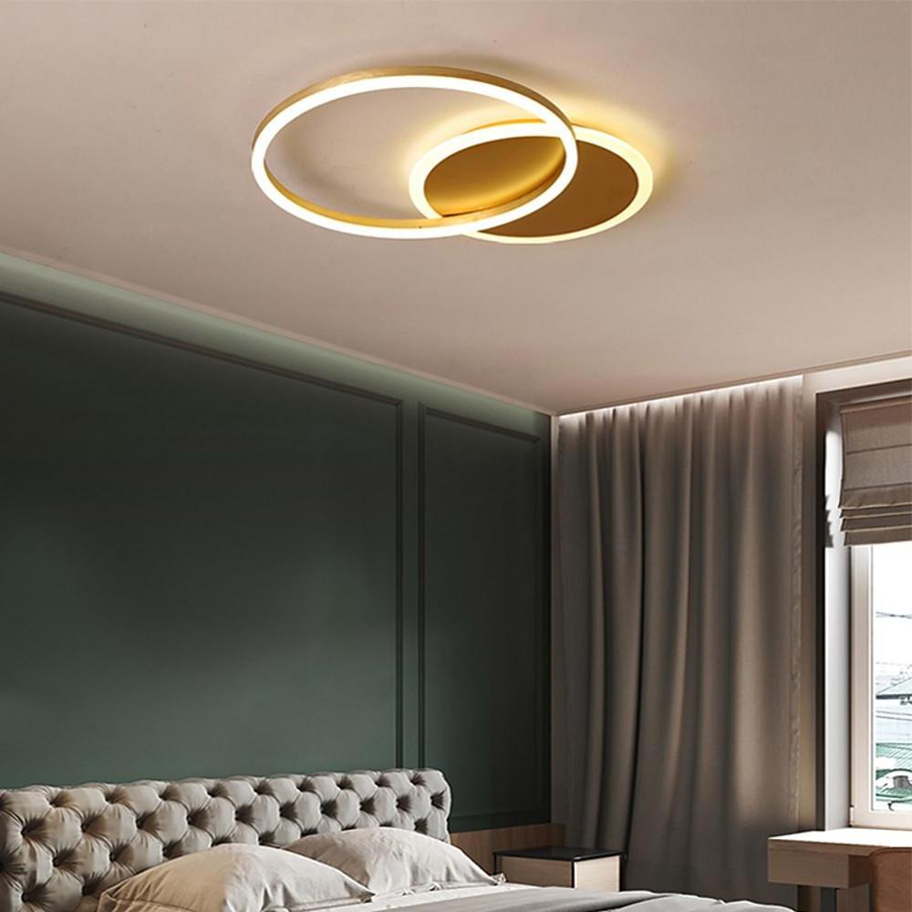 2-Circle Dimmable LED Modern Flush Mount Ceiling Light