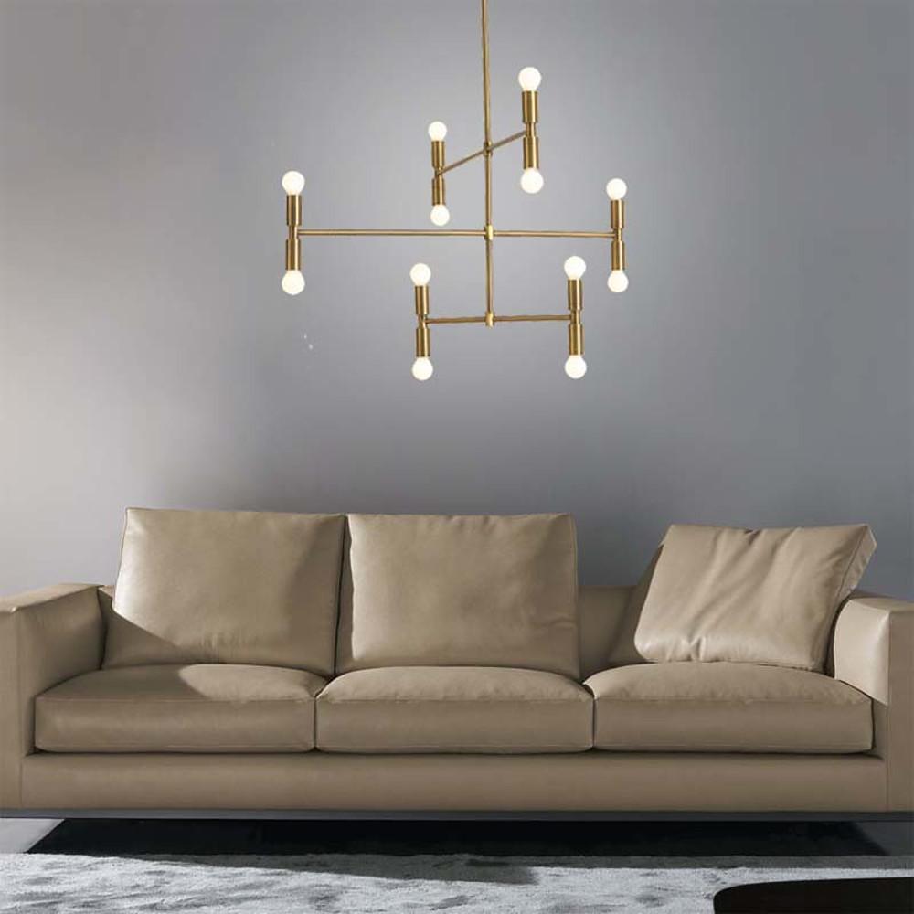 12 Lights LED Electroplated Metal Adjustable Modern Pendant Lights-Lighom