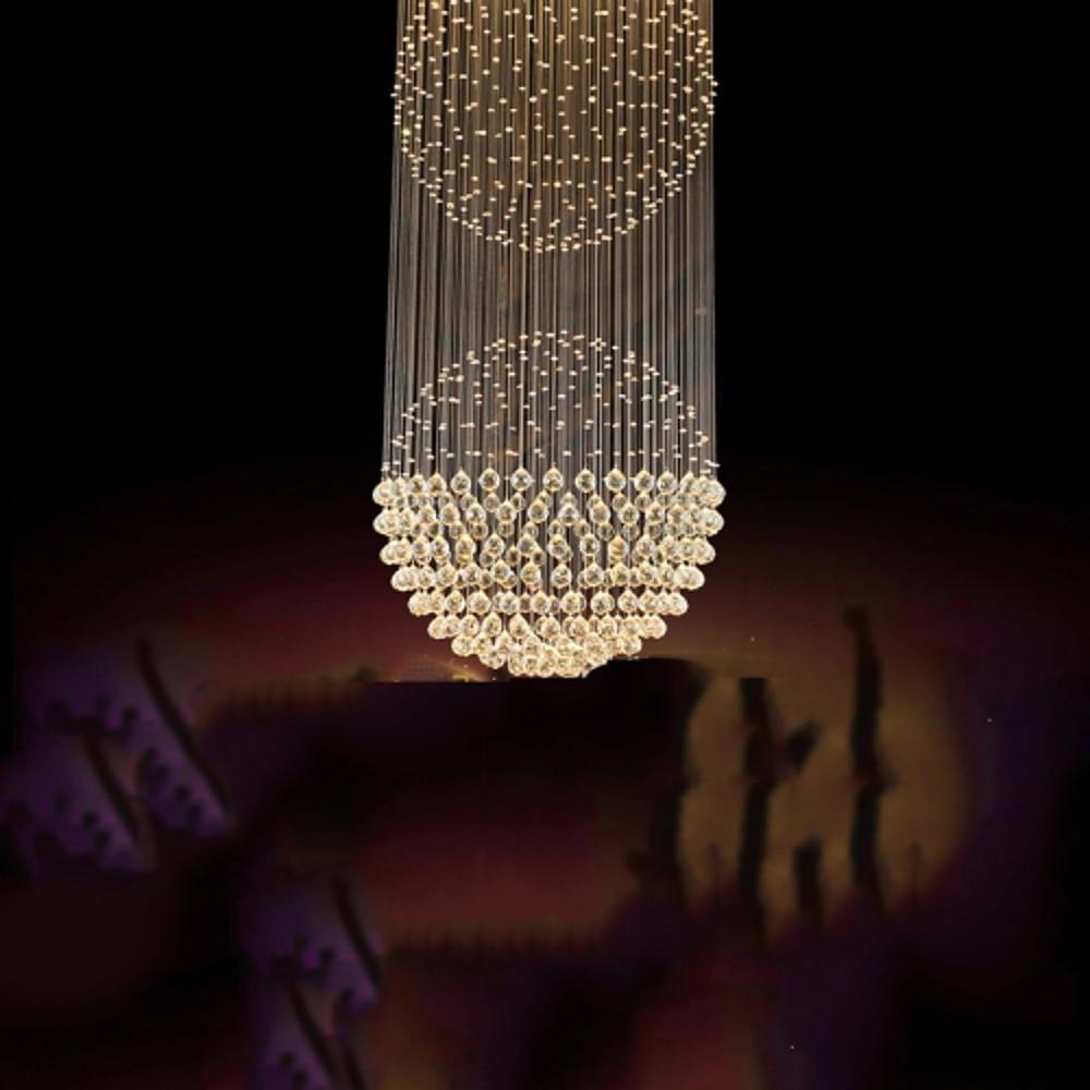 Double Sphere Metal Crystal Rustic Chandeliers Contemporary Chandeliers-Lighom