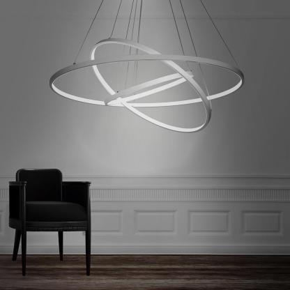 Adjustable Interweaved Ring Dimmable LED Modern Chandelier