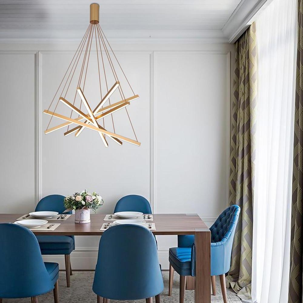 6-light Cluster Design Multiple Sticks LED Modern Pendant Lighting-Lighom