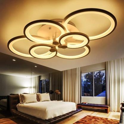 Elegant Semi Flush Mount Ceiling Lights with Unique Overlapping Rings-Lighom