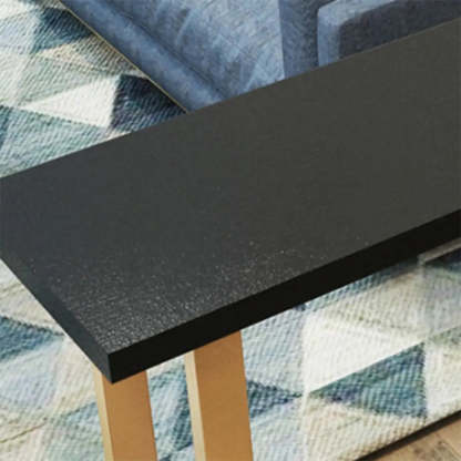 Elegant Black Rectangular Wood Dining Bar Table