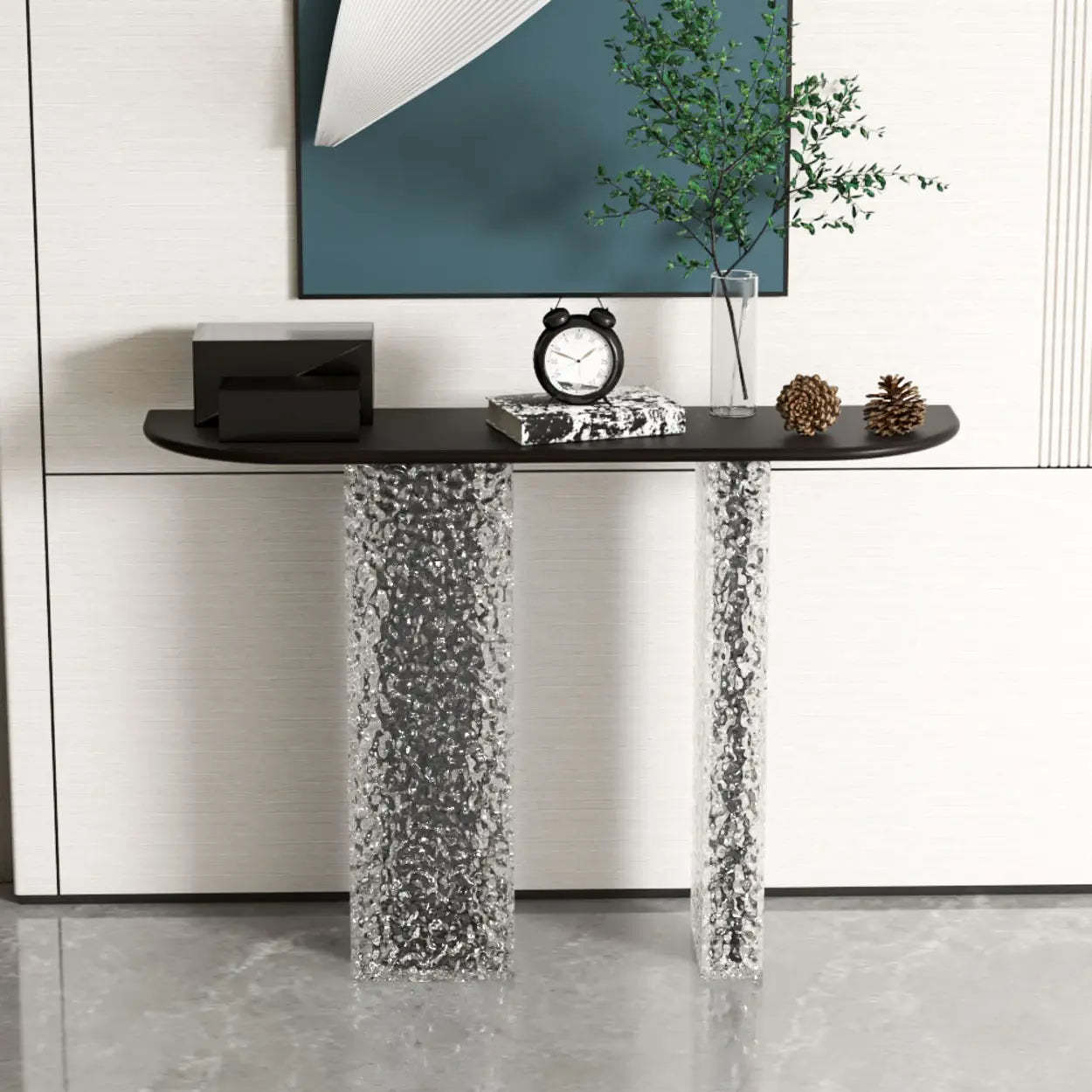 Half-Moon Acrylic Console Table