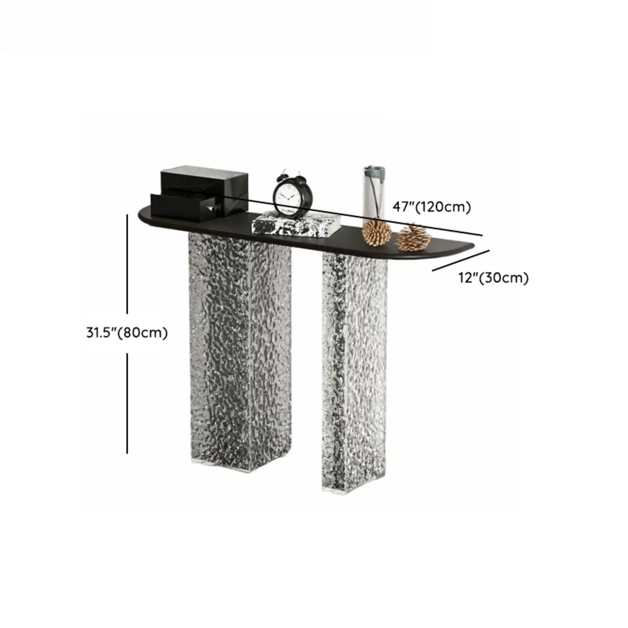 Half-Moon Acrylic Console Table