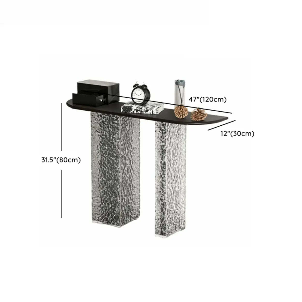 Half-Moon Acrylic Console Table