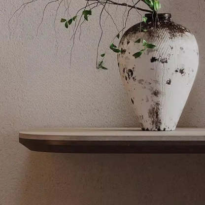 Elegant Half Moon Wood Pedestal Console Table