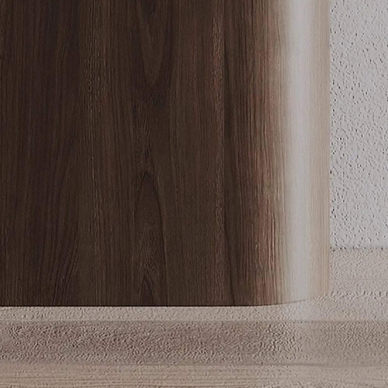 Elegant Half Moon Wood Pedestal Console Table