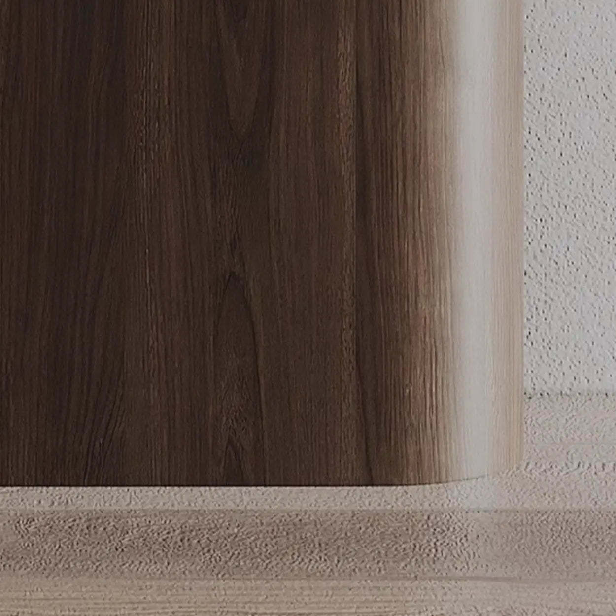 Elegant Half Moon Wood Pedestal Console Table