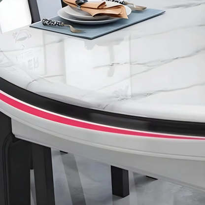 Elegant Rectangular White Extendable Dining Table — Without Chairs / Teak