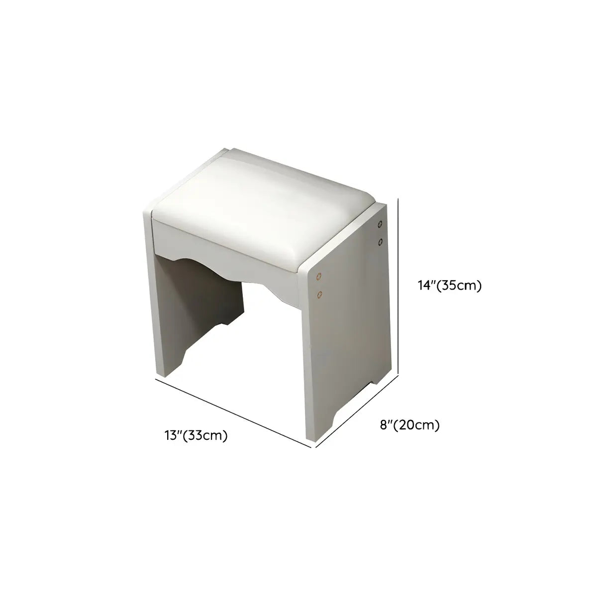 Elegant White Wood Drawer Makeup Vanity