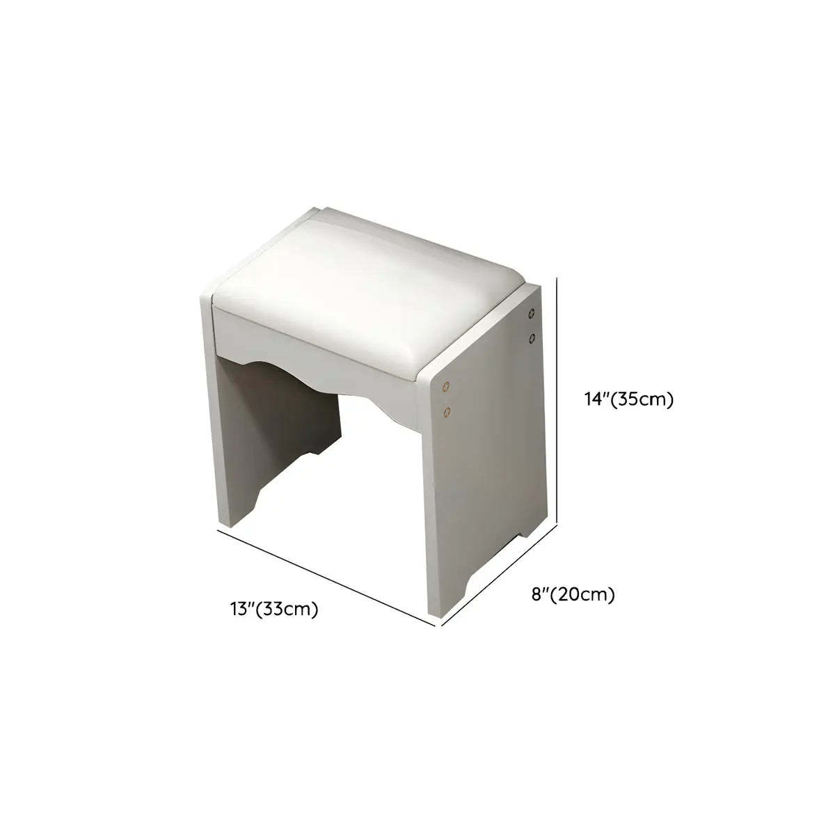 Elegant White Wood Drawer Makeup Vanity