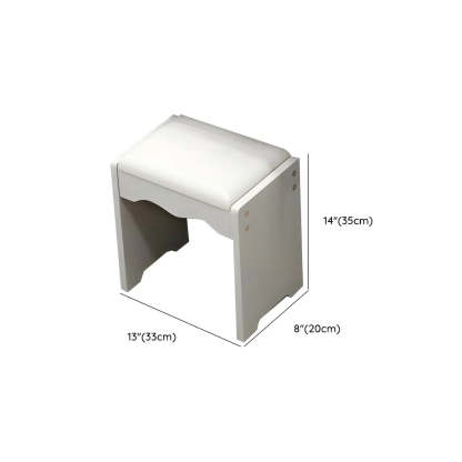 Elegant White Wood Drawer Makeup Vanity