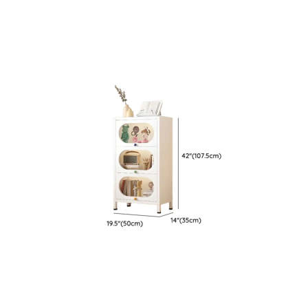 Elegant Steel White Curio Display Cabinet