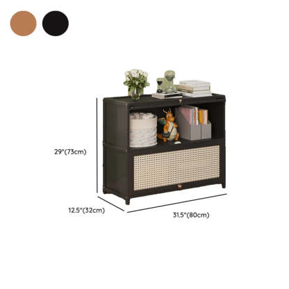 Elegant Wooden Mesh Rectangular Bookcase