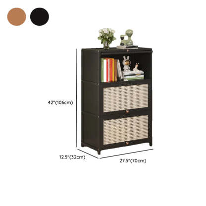 Elegant Wooden Mesh Rectangular Bookcase