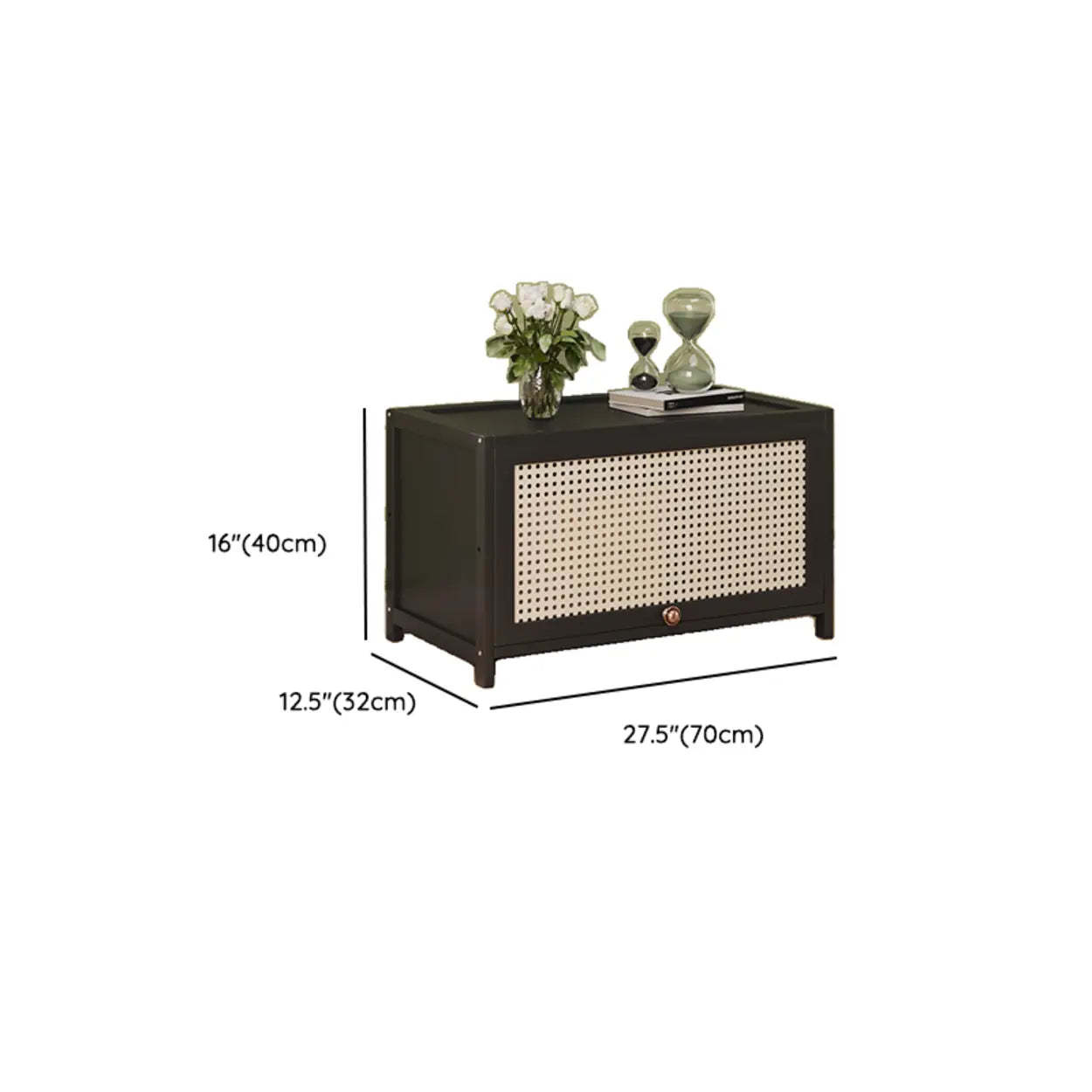 Elegant Wooden Mesh Rectangular Bookcase