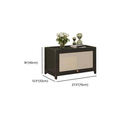 Elegant Wooden Mesh Rectangular Bookcase