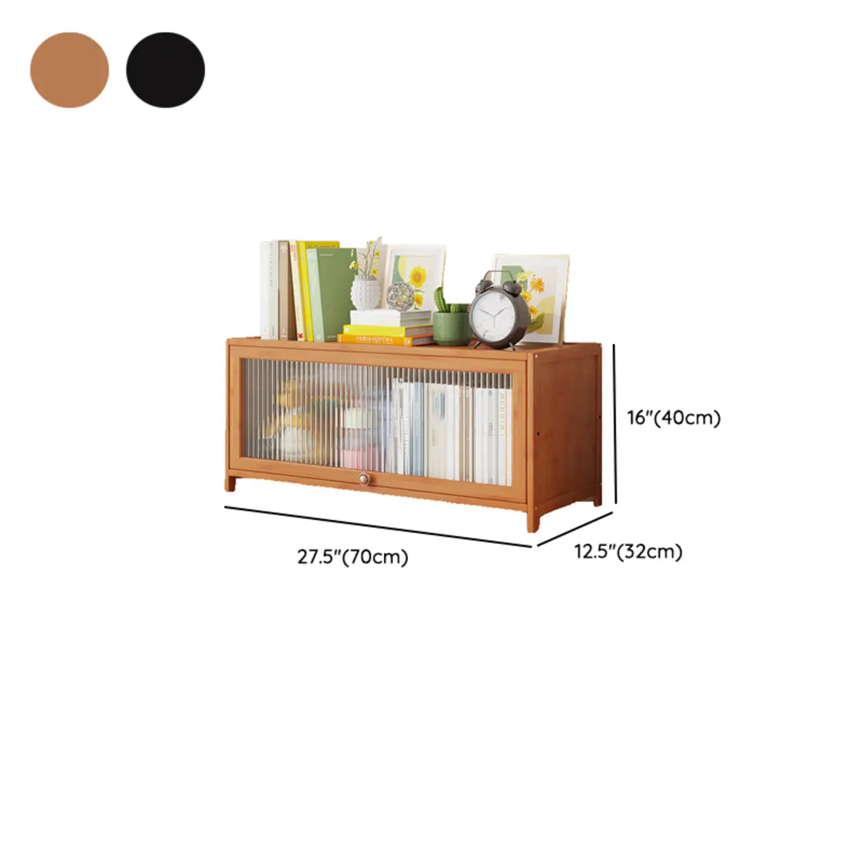 Elegant Wooden Mesh Rectangular Bookcase