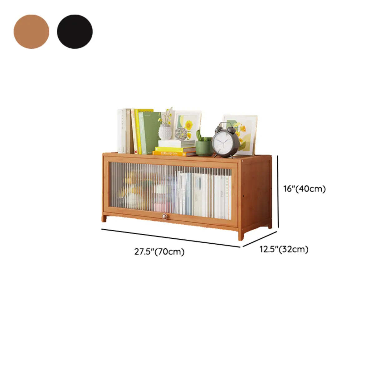 Elegant Wooden Mesh Rectangular Bookcase