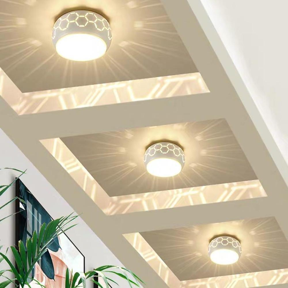 Globe Flush Mount Drum Hallway LED Light