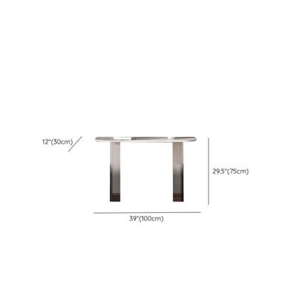 Acrylic Sintered Stone Top Console Table — Pandora / Rectangular