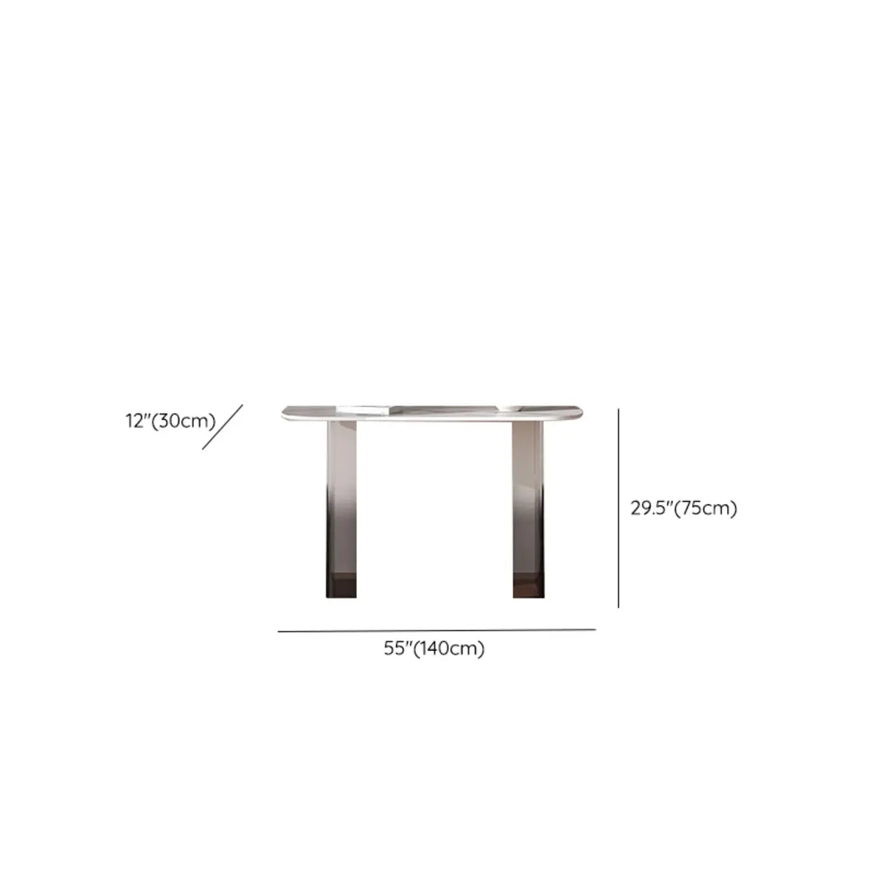 Acrylic Sintered Stone Top Console Table