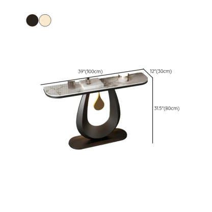 Half-Moon Sintered Stone Console Table