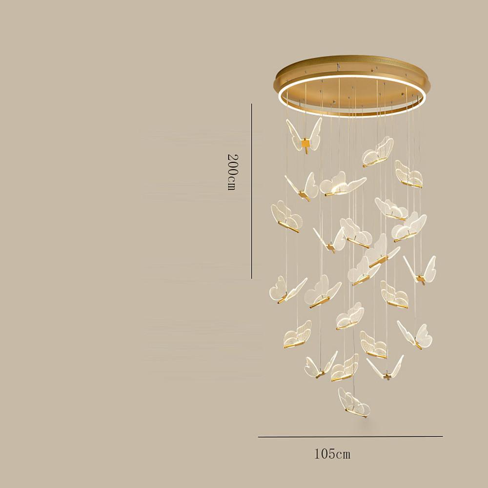 Butterfly Shapes Design Pendant Lighting Acrylic Metal Island LED Living Room Ceiling Lights-Lighom