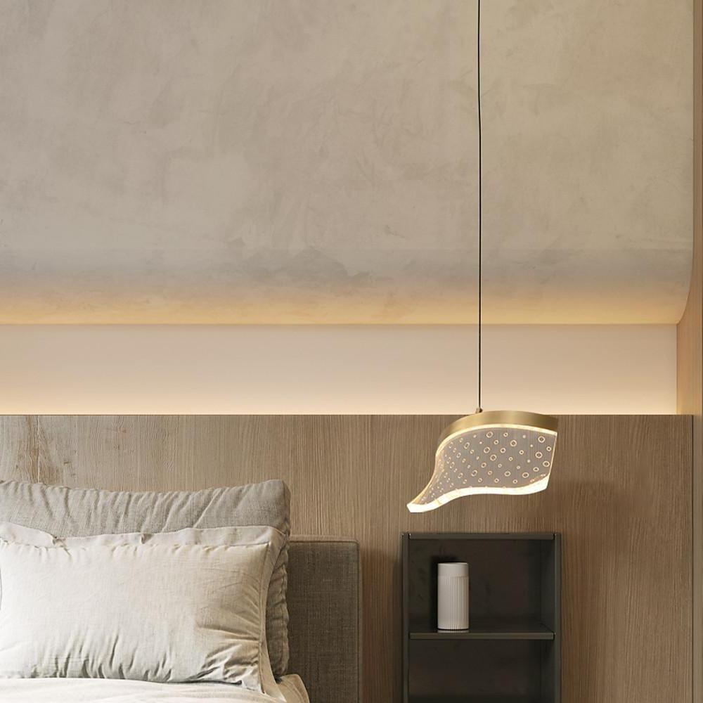 Lighom uneven island brass pendant lighting in acrylic — Set of 2