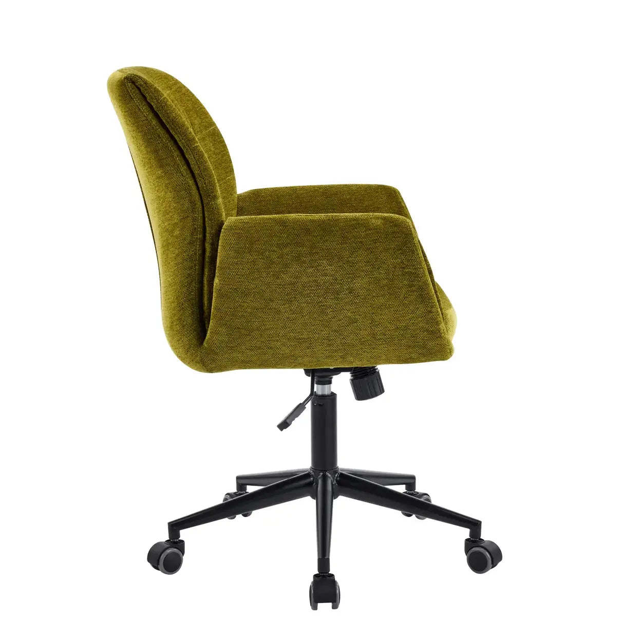 Ergonomic Green Upholstered Adjustable Swivel Office Chair