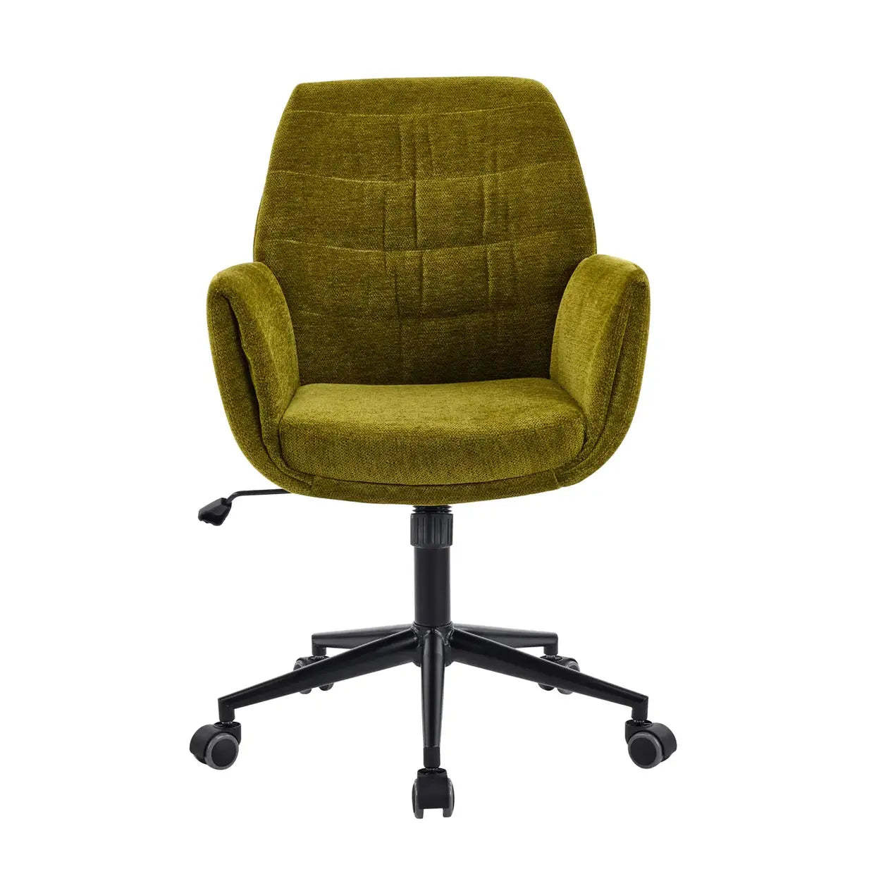 Ergonomic Green Upholstered Adjustable Swivel Office Chair