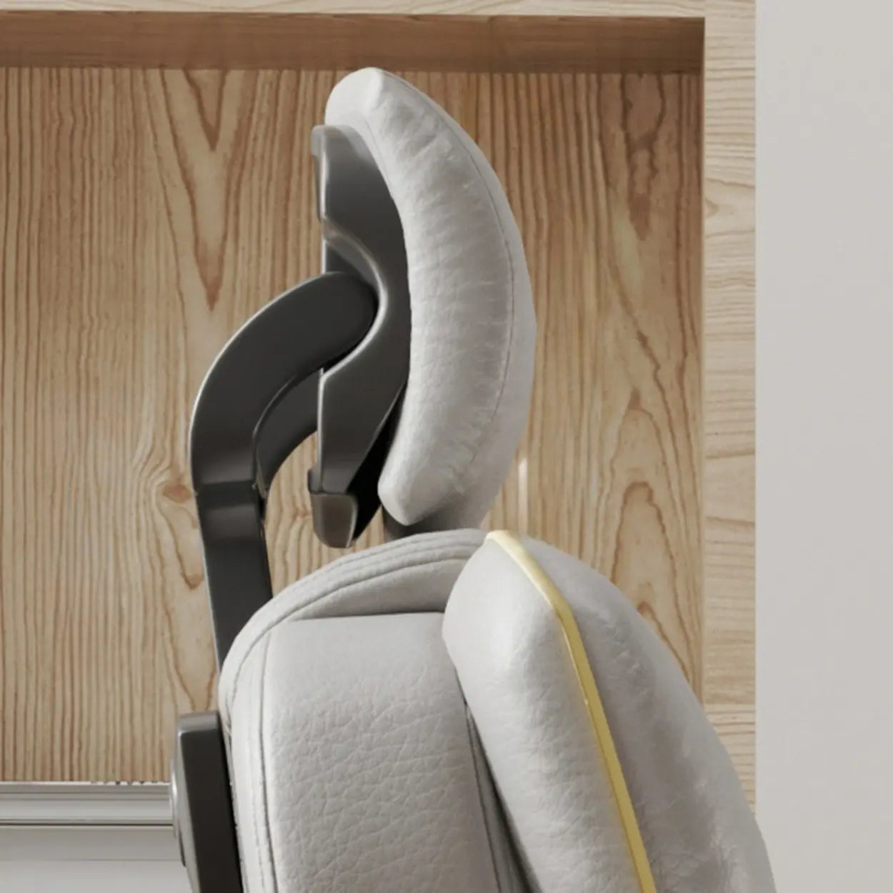 Ergonomic Adjustable Reclining Office Chair with Headrest — Khaki / With Footrest / Latex