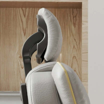 Ergonomic Adjustable Reclining Office Chair with Headrest — Khaki / With Footrest / Latex